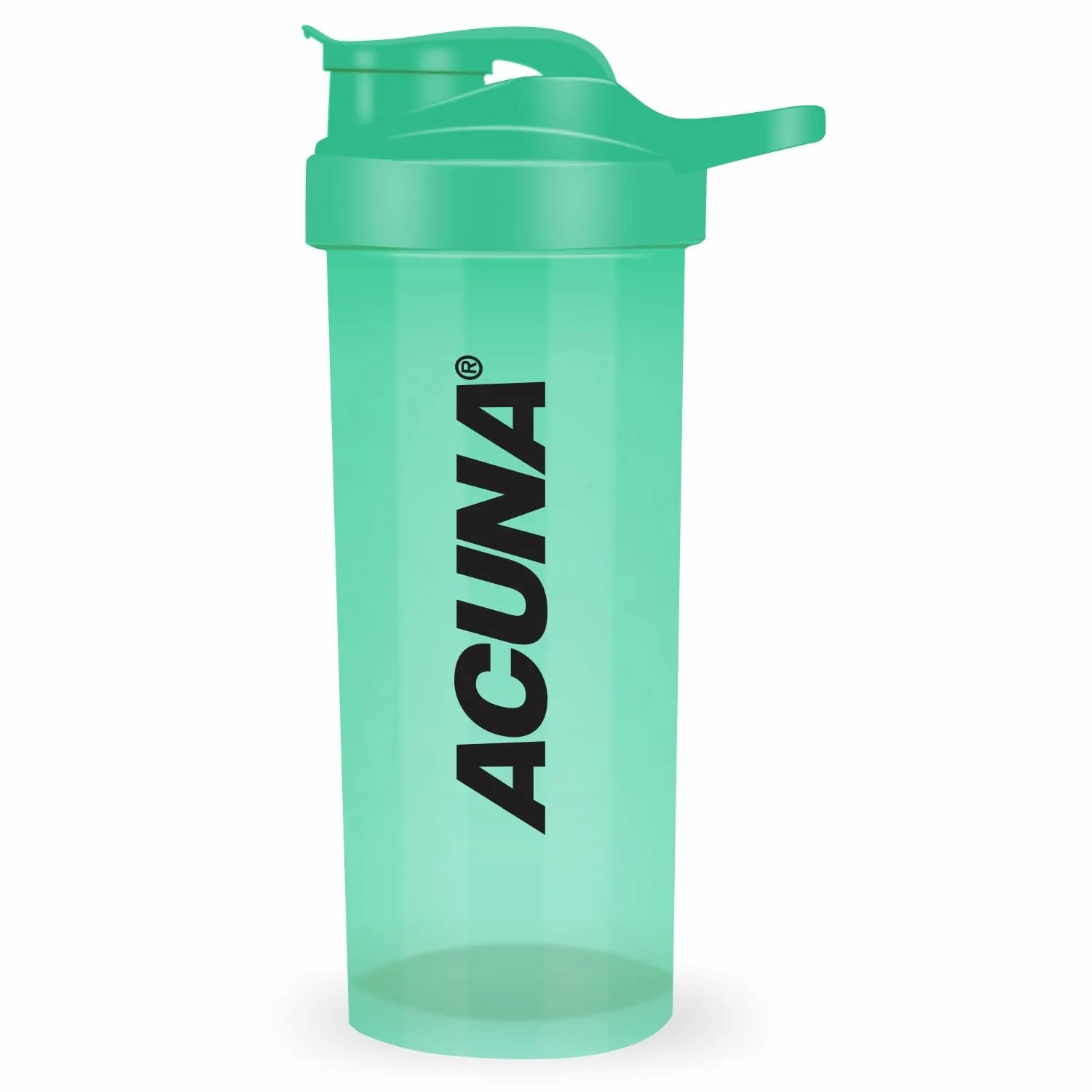 ACUNA Shaker Bottle For Protein Powder 700 ml - Protein Shaker Bottle With Mixer Ball, BPA Free Leak Proof Screw On Lid With Flip Top, Sports Gym Supplement Protein Powder Shake Bottle (Green) Green
