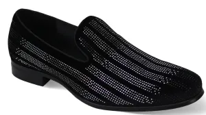 After Midnight Marco Velvet Smoker Shoes Black Multi