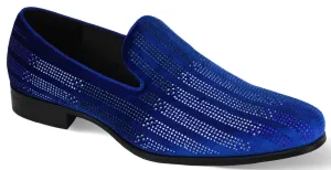 After Midnight Marco Velvet Smoker Shoes Royal Multi