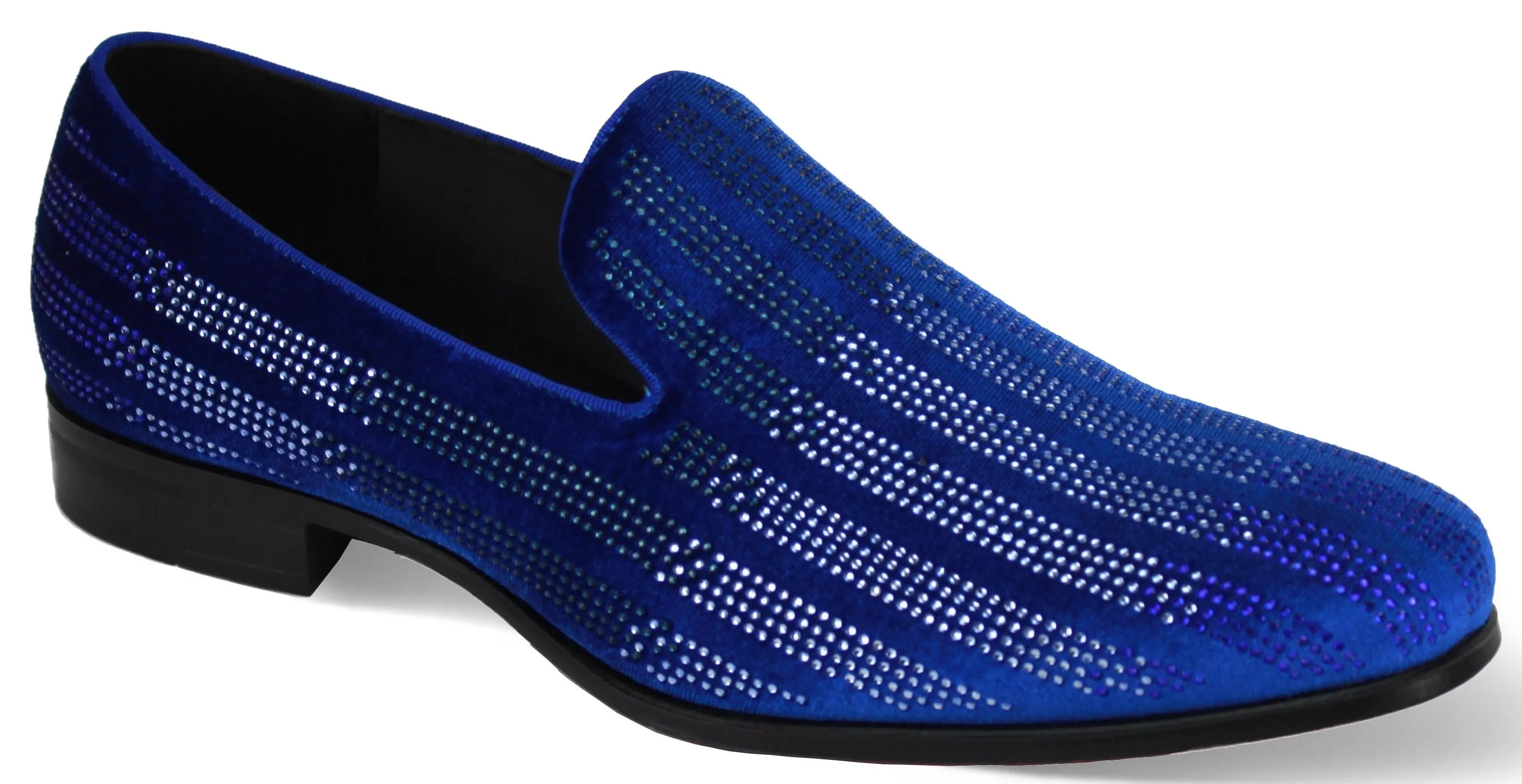After Midnight Marco Velvet Smoker Shoes Royal Multi