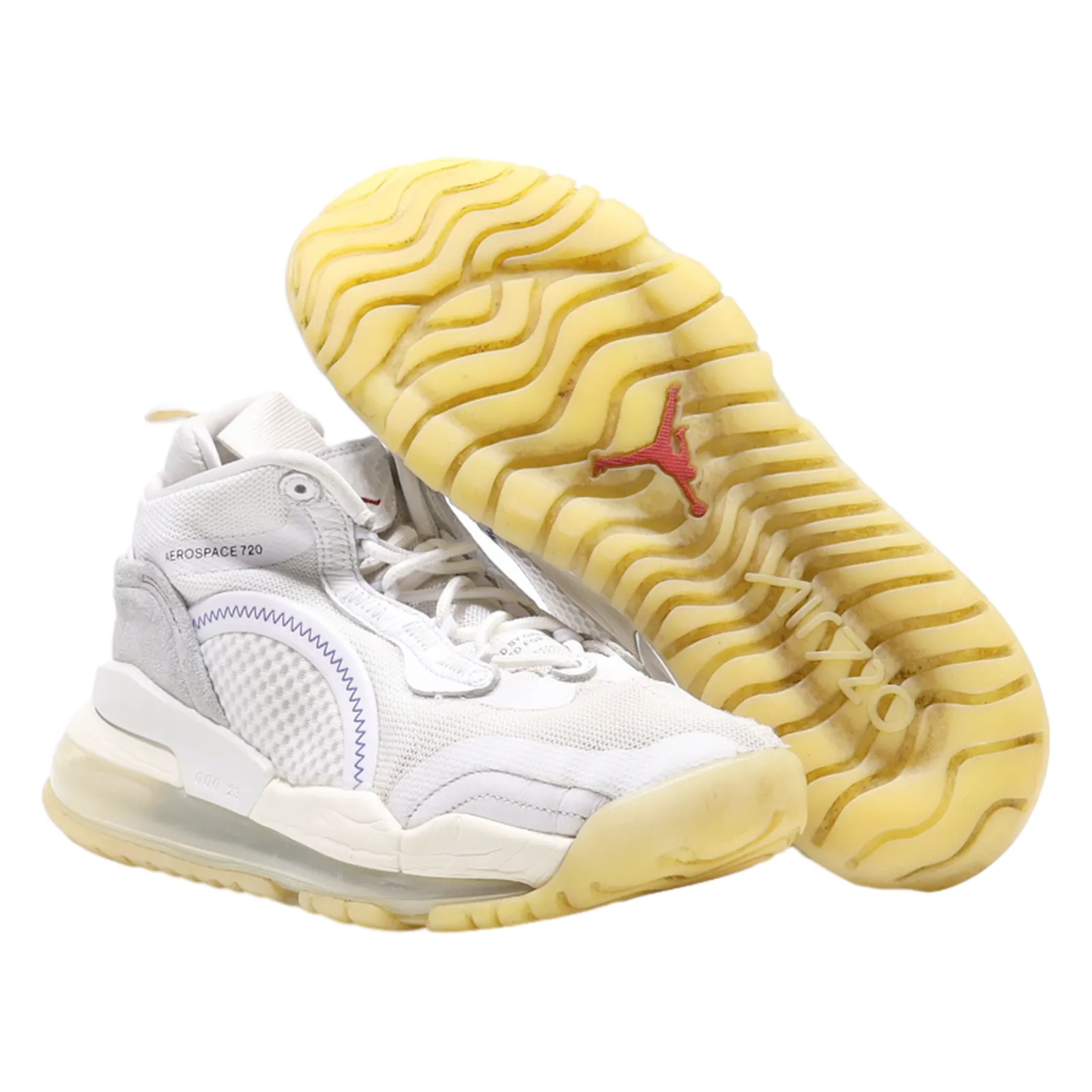 AIR JORDAN High Top Trainers White Synthetic Mens UK 7.5
