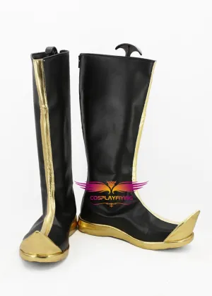 Anime Avatar: The Last Airbender Zuko Black Cosplay Shoes Boots Custom Made for Adult Men and Women Halloween Carnival