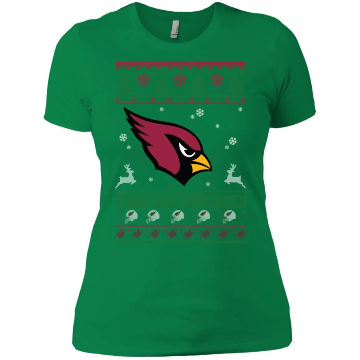 Arizona Cardinals Logo Football Teams Ugly Christmas Sweater Women T-Shirt