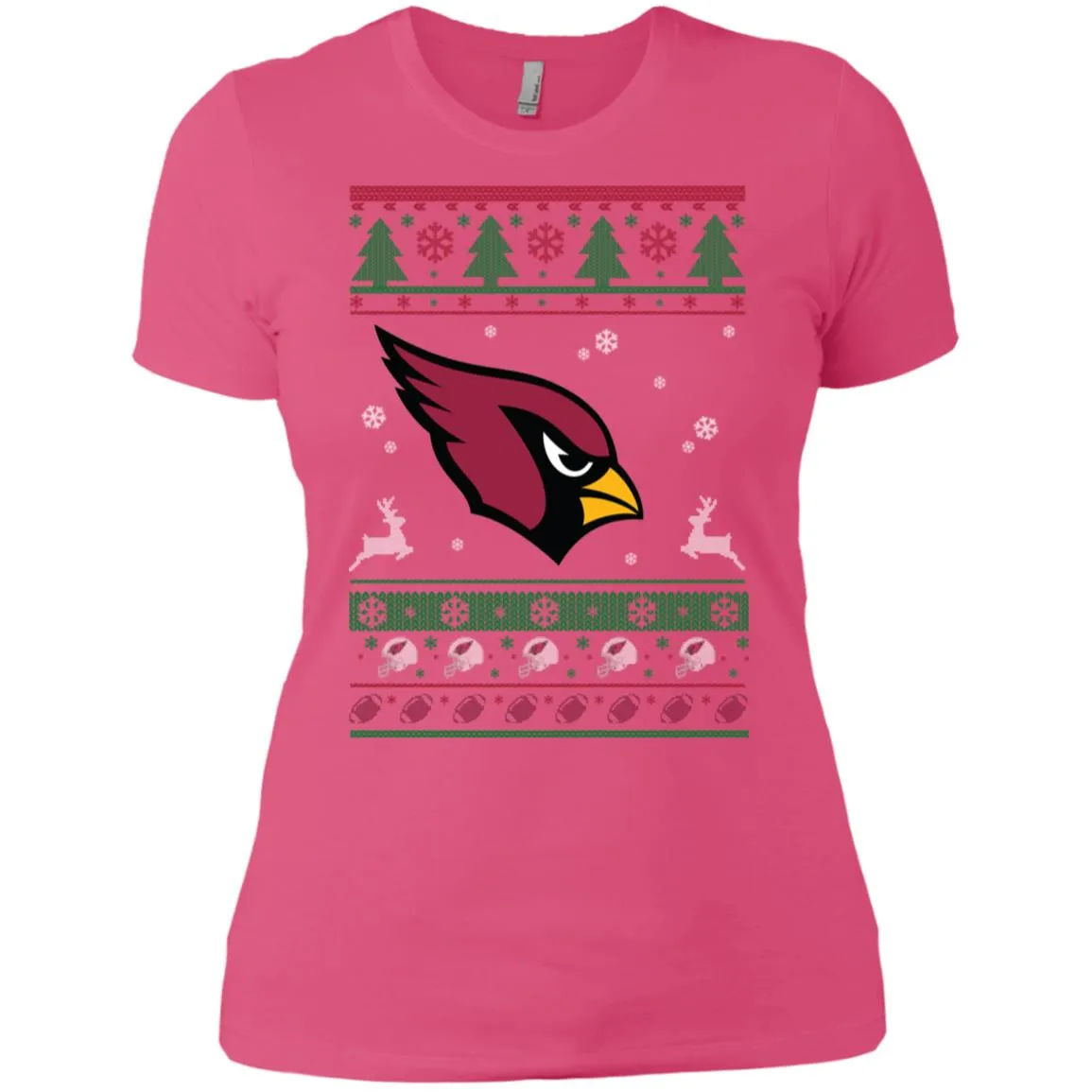Arizona Cardinals Logo Football Teams Ugly Christmas Sweater Women T-Shirt