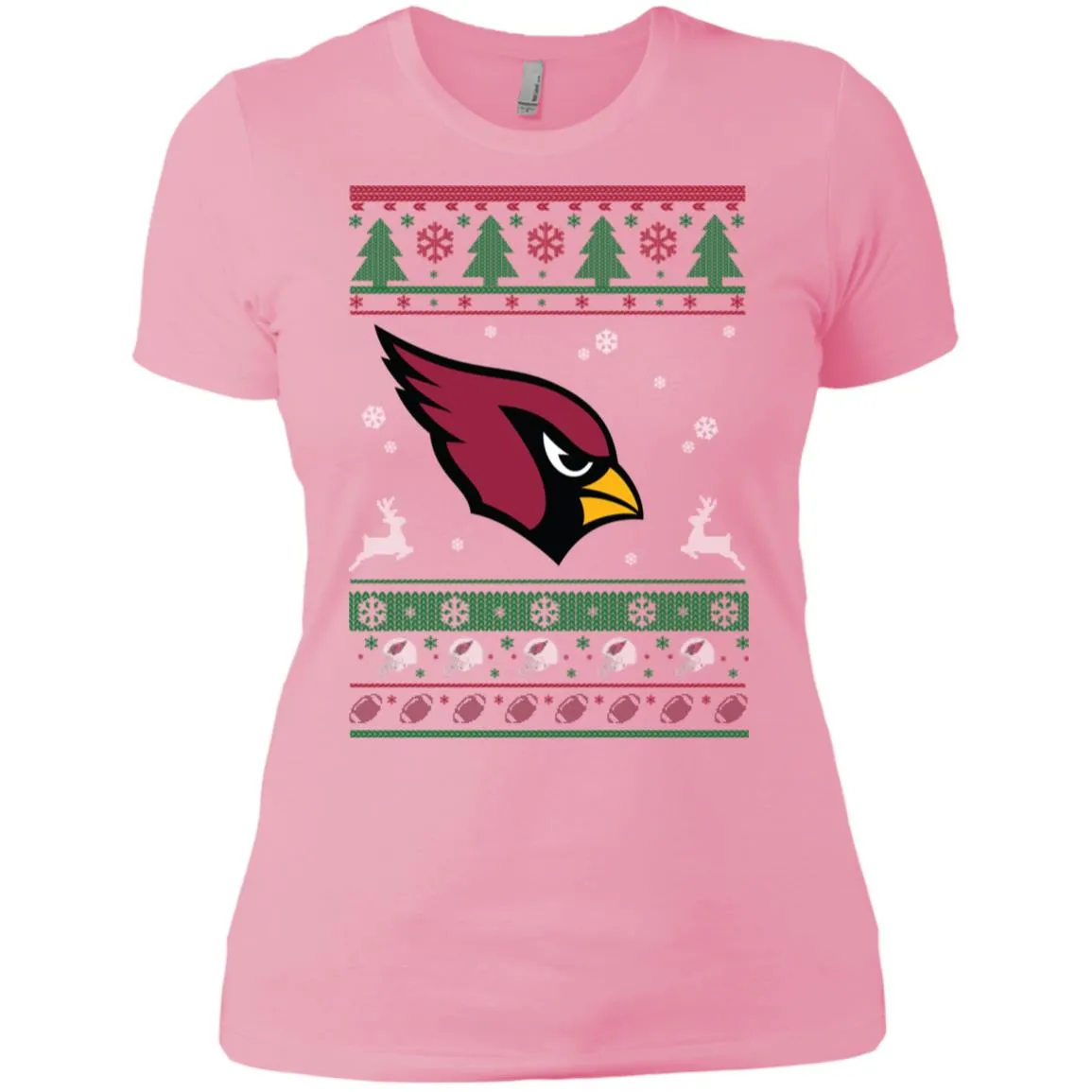 Arizona Cardinals Logo Football Teams Ugly Christmas Sweater Women T-Shirt
