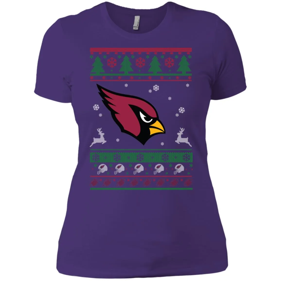 Arizona Cardinals Logo Football Teams Ugly Christmas Sweater Women T-Shirt