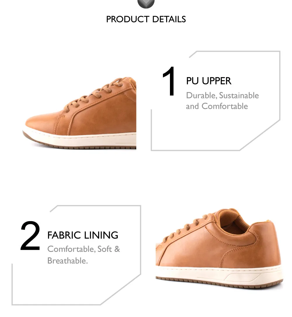 camel active Classic PU Lace Up Men Sneakers Tan HERBERT 822408-RS1SVC-8 TAN