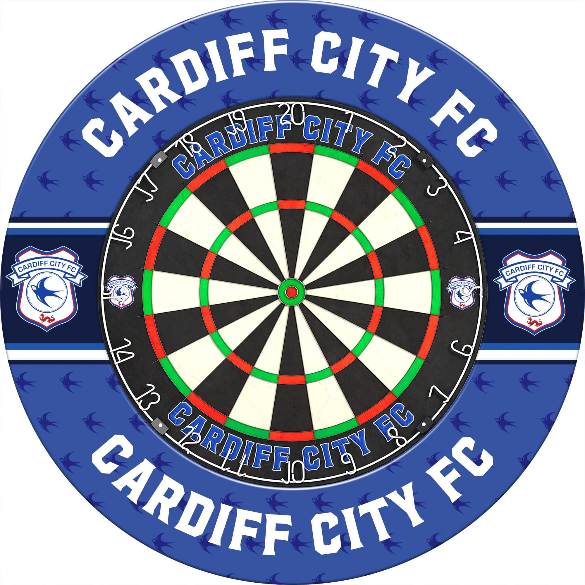 Cardiff City FC - Official Licensed - Dartboard Surround - S3 - Stripe Crest