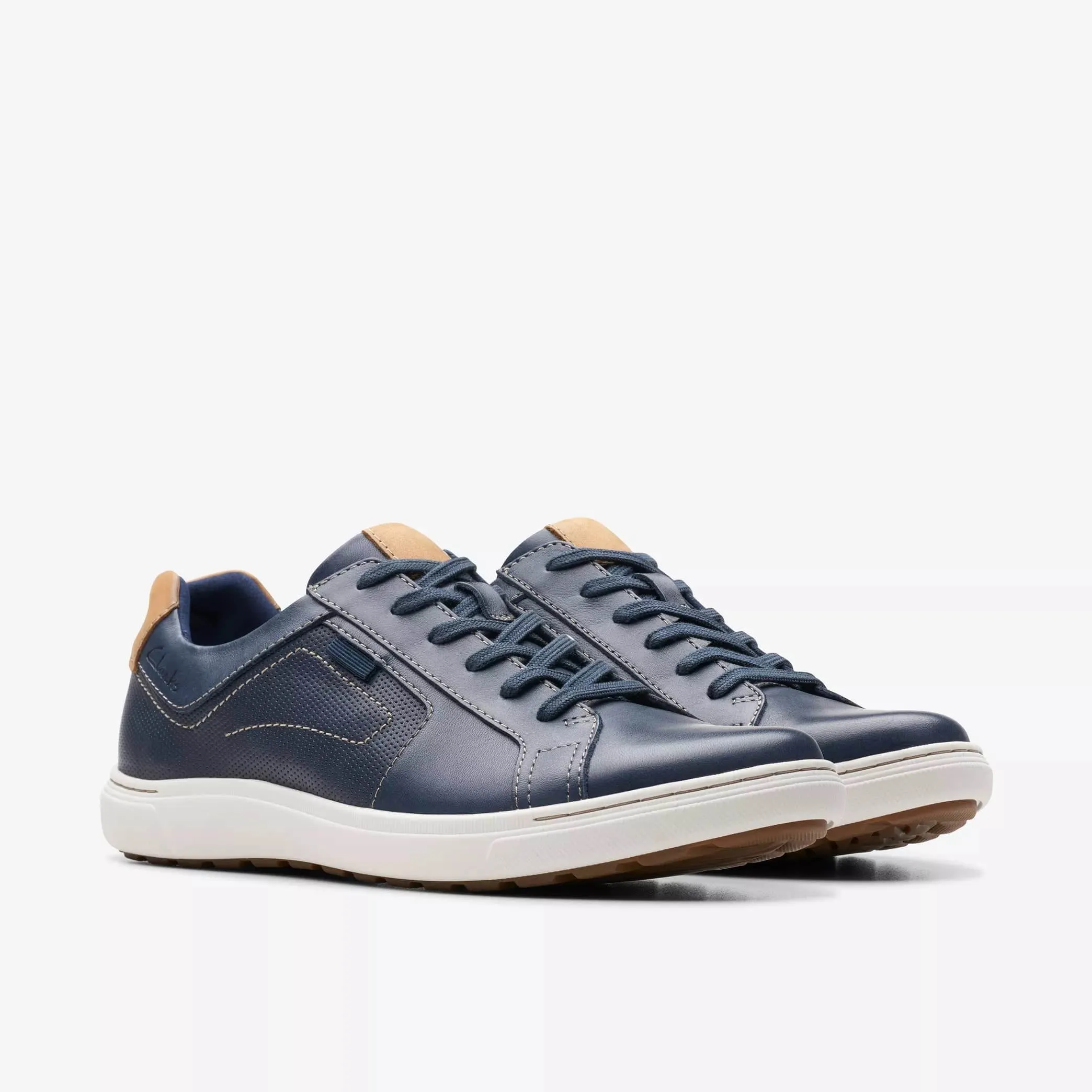 Clarks Men's Mapstone Lace- Navy Leather