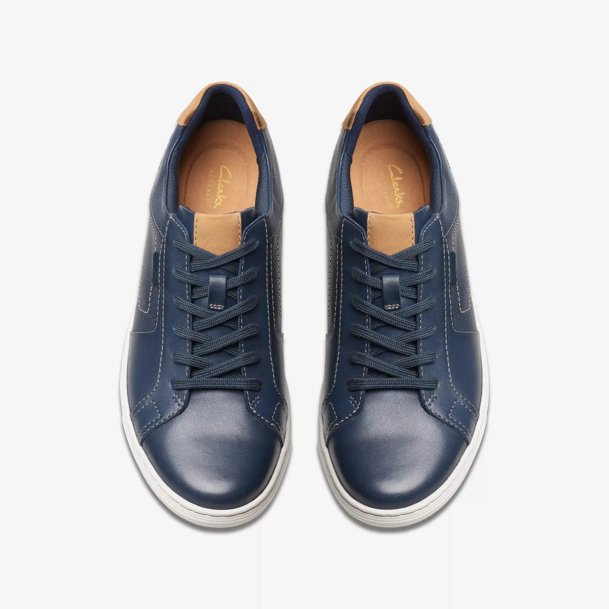 Clarks Men's Mapstone Lace- Navy Leather