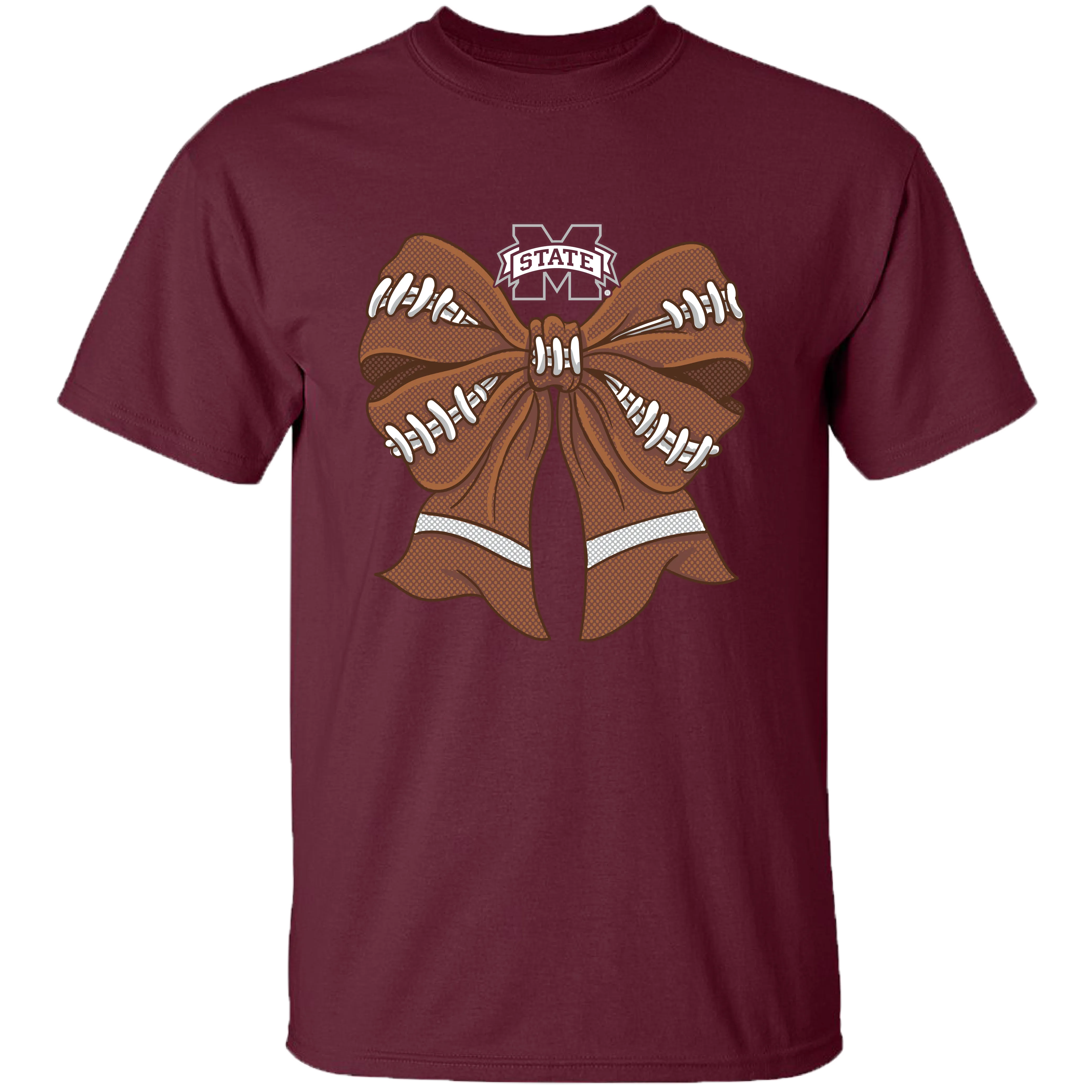 COLLEGE- MSU - 4 - MSU FOOTBALL BOW - MAROON