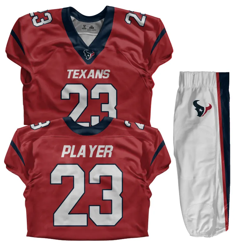 Custom Football Uniform (Youth) - Texans