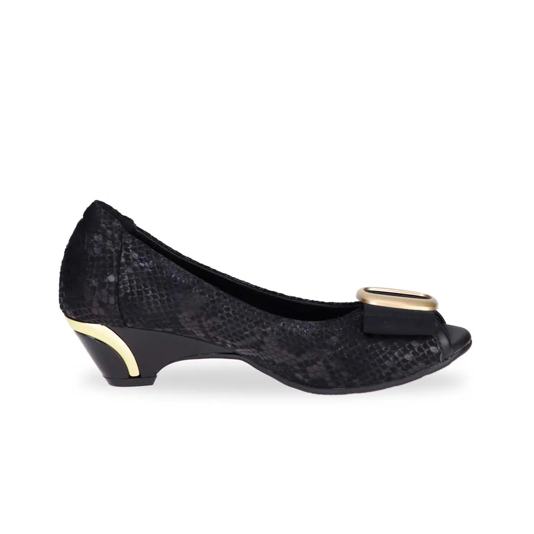 [EXTRA 20% off at cart] Vintage Print Arch-support Pumps with Ribbon Buckle [ODD SIZES LEFT]]