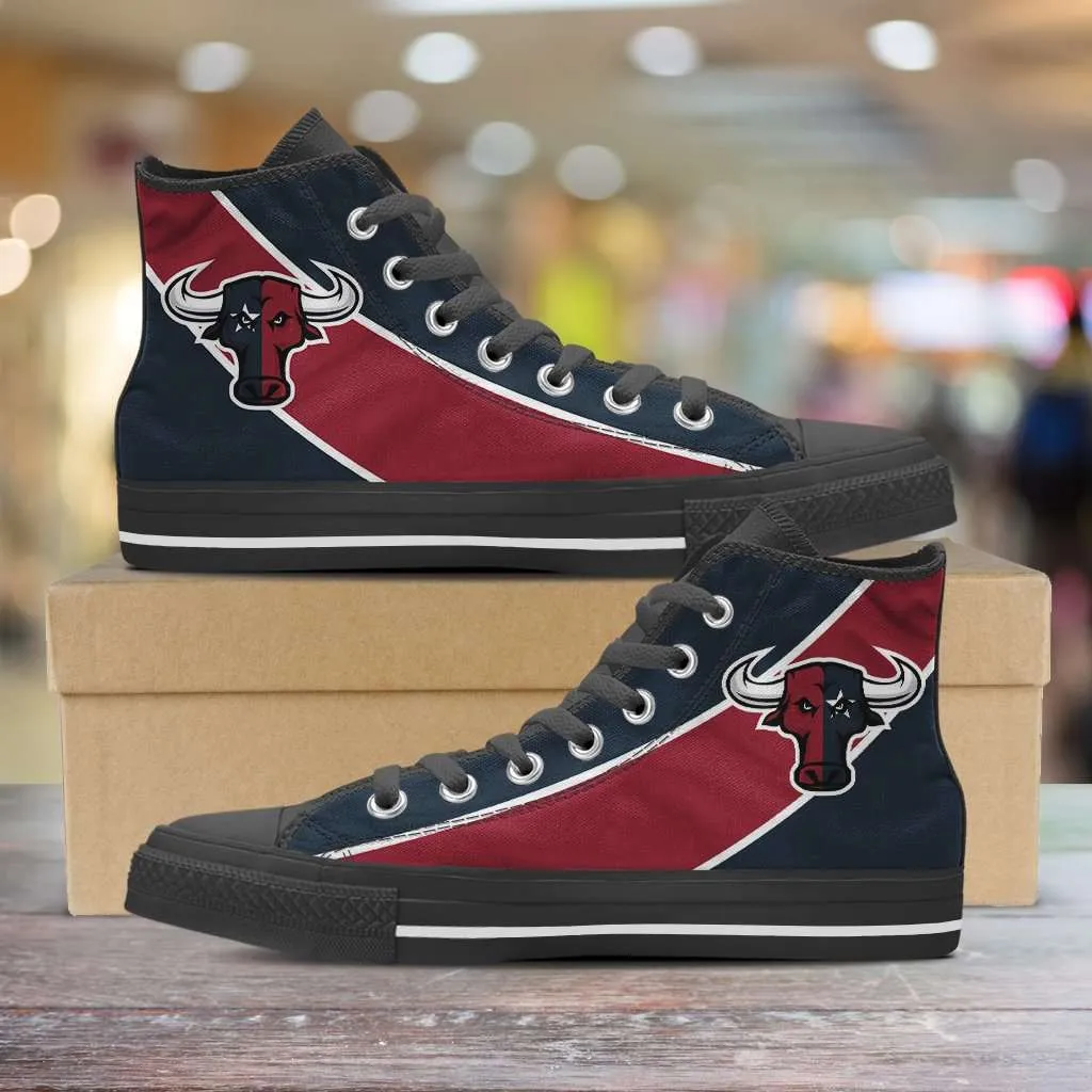 Fan Art Houston Texans Canvas High Top Shoes