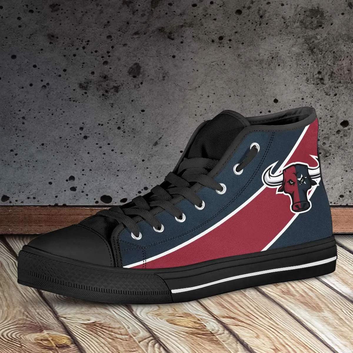 Fan Art Houston Texans Canvas High Top Shoes