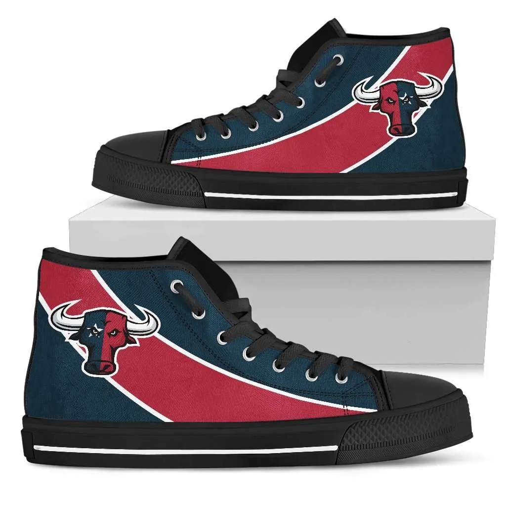 Fan Art Houston Texans Canvas High Top Shoes