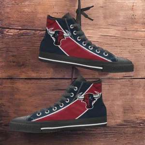 Fan Art Houston Texans Canvas High Top Shoes