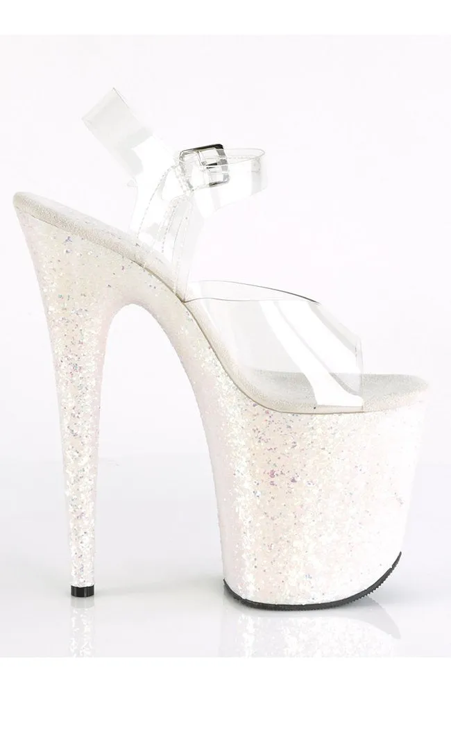 FLAMINGO-808LG Opalescent Multi Glitter Heels