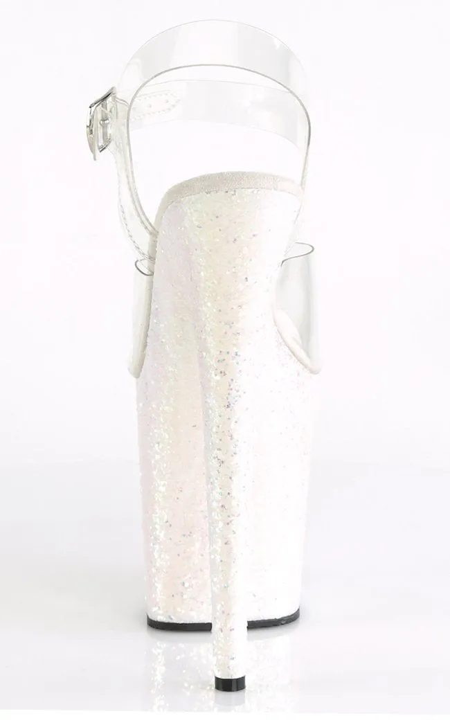 FLAMINGO-808LG Opalescent Multi Glitter Heels