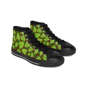Flying Green Pigs Women's Classic Sneakers