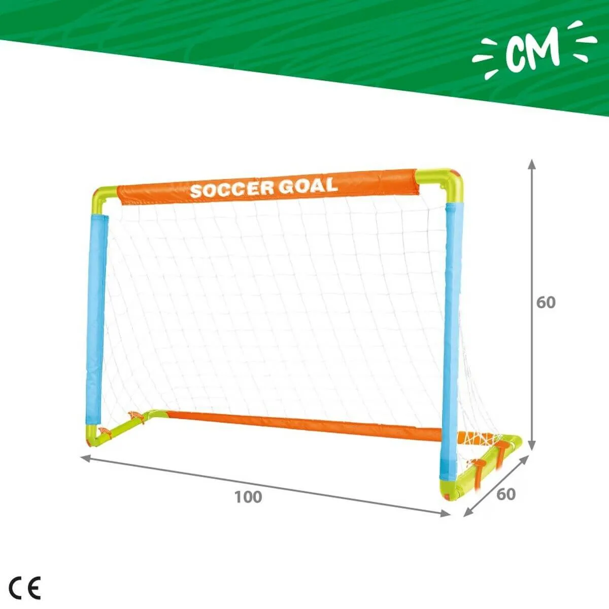 Football Goal Colorbaby 100 x 60 x 60 cm (4 Units)