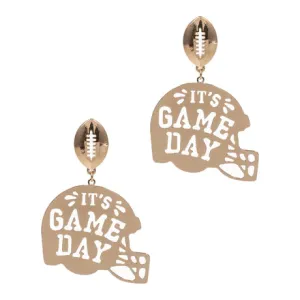 Football Helmet Shaped Drop Earring