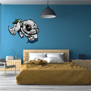Football Mascot Wall Decal - Vinyl Sticker - Car Sticker - Die Cut Sticker - CDSCOLOR010