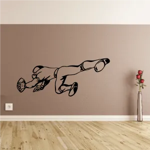 Football Player Diving Catch Decal
