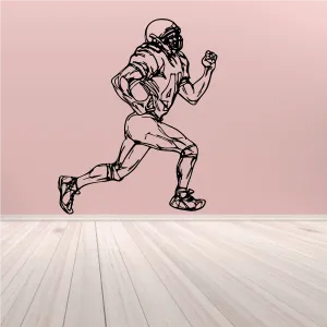 Football Player Wall Decal - Vinyl Decal - Car Decal - CDS073