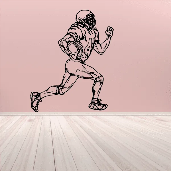 Football Player Wall Decal - Vinyl Decal - Car Decal - CDS073