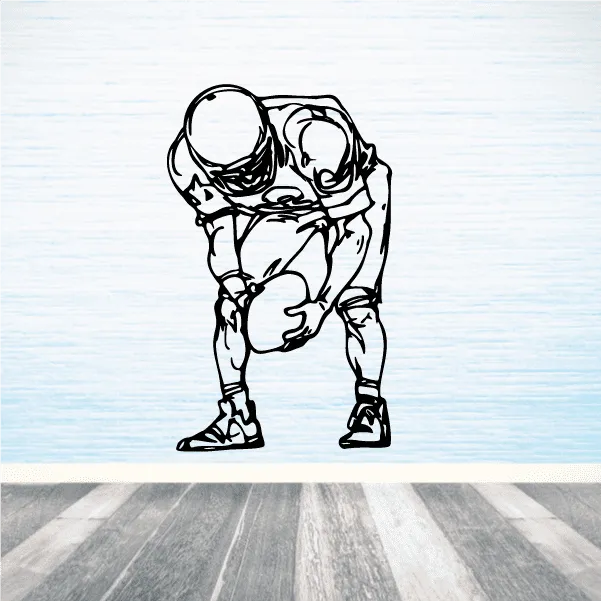 Football Player Wall Decal - Vinyl Decal - Car Decal - CDS086