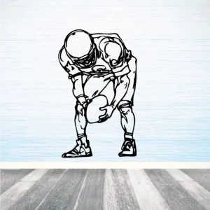 Football Player Wall Decal - Vinyl Decal - Car Decal - CDS086