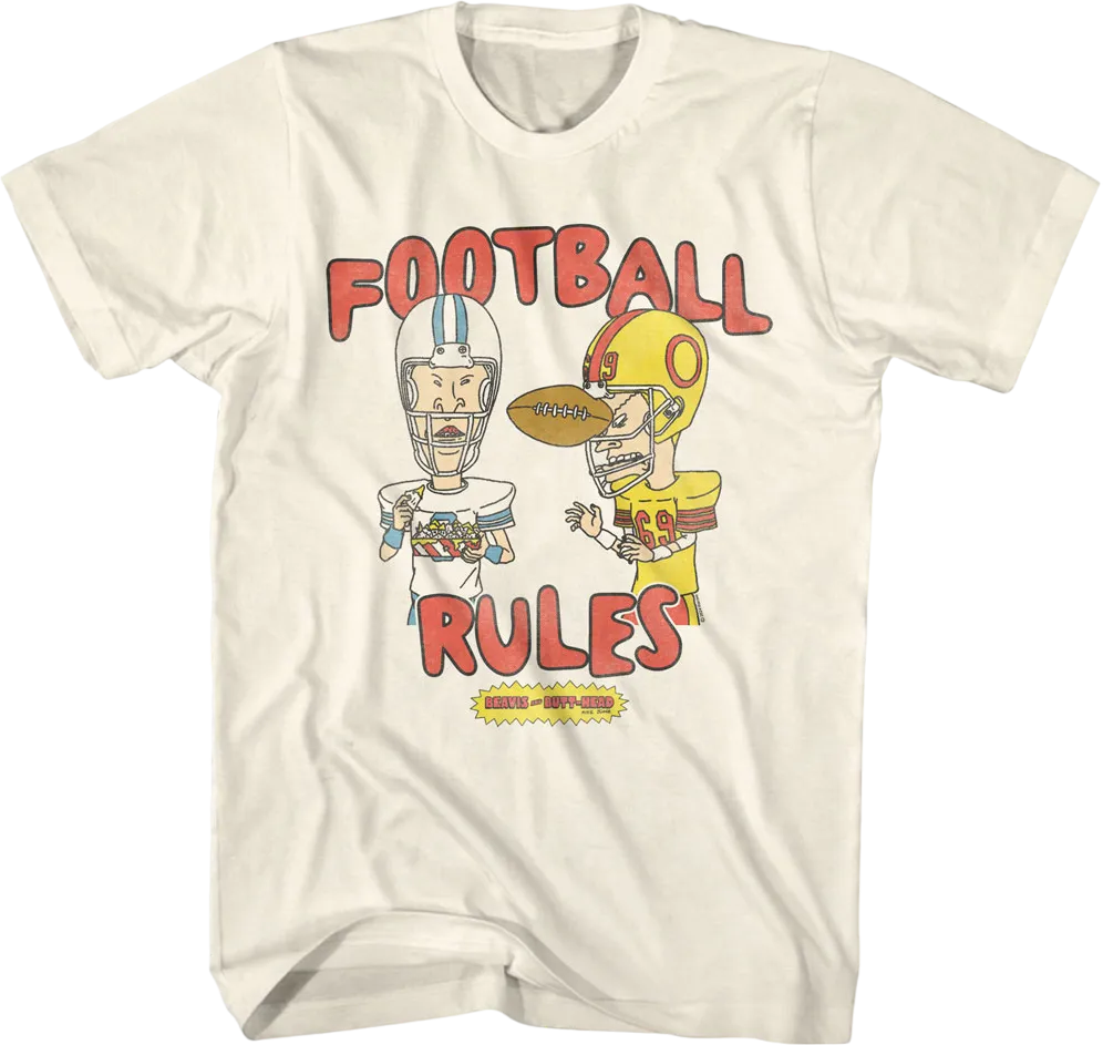 Football Rules Beavis And Butt-Head T-Shirt