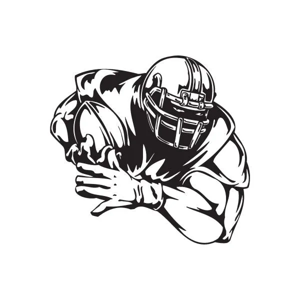 Football Wall Decal - Vinyl Decal - Car Decal - DC 100