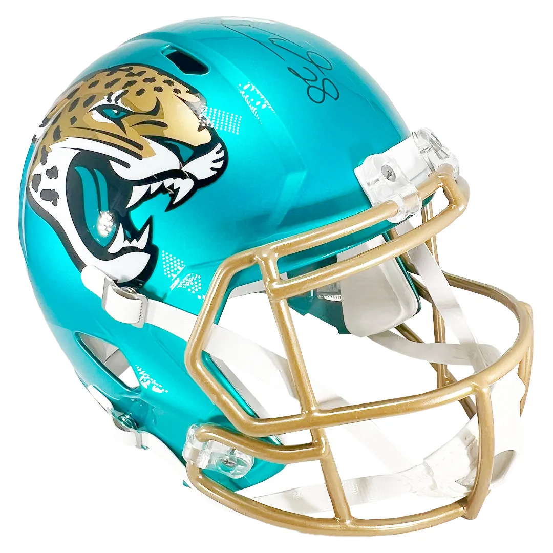 Fred Taylor Signed Jacksonville Jaguars Flash Speed Full-Size Replica Football Helmet (JSA)