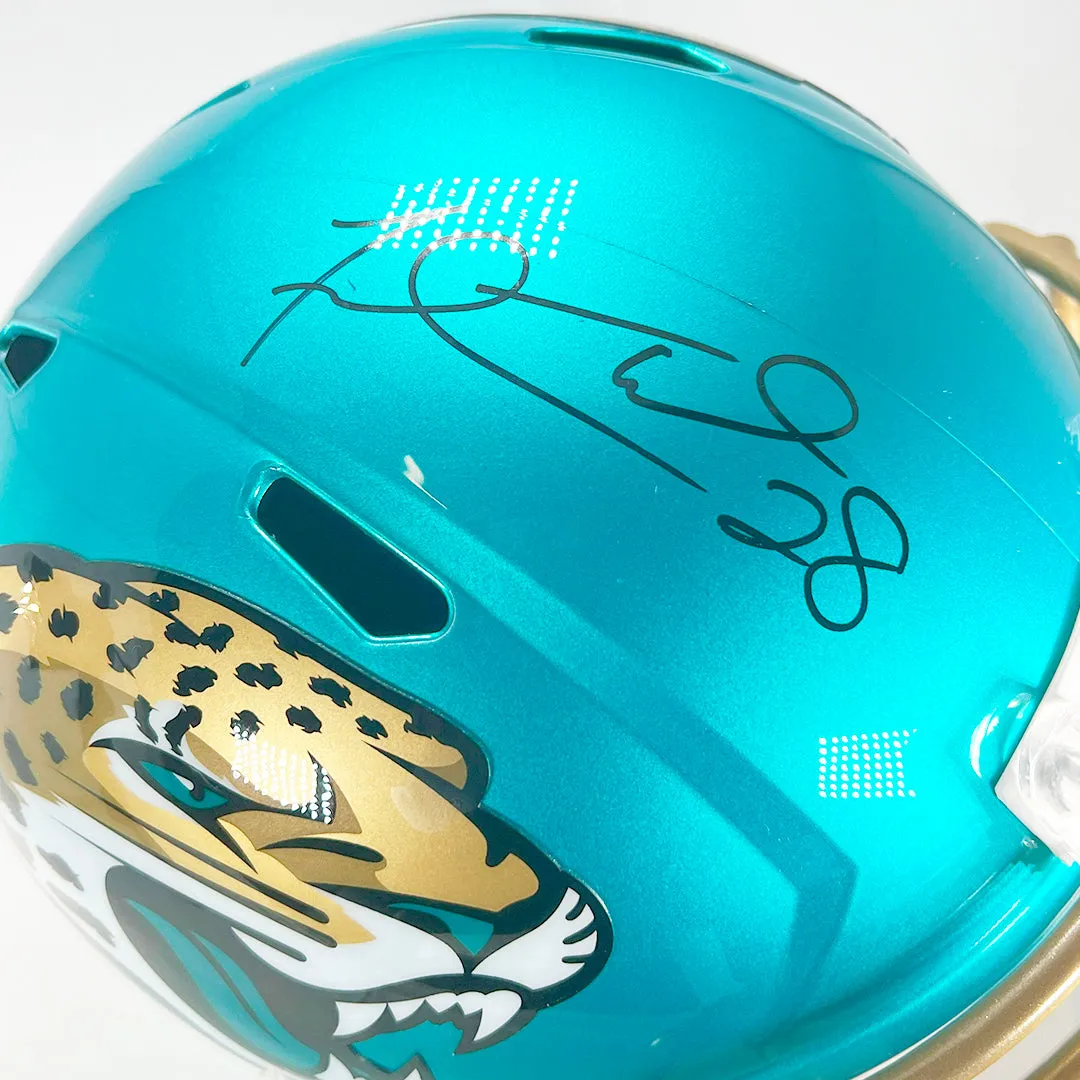 Fred Taylor Signed Jacksonville Jaguars Flash Speed Full-Size Replica Football Helmet (JSA)