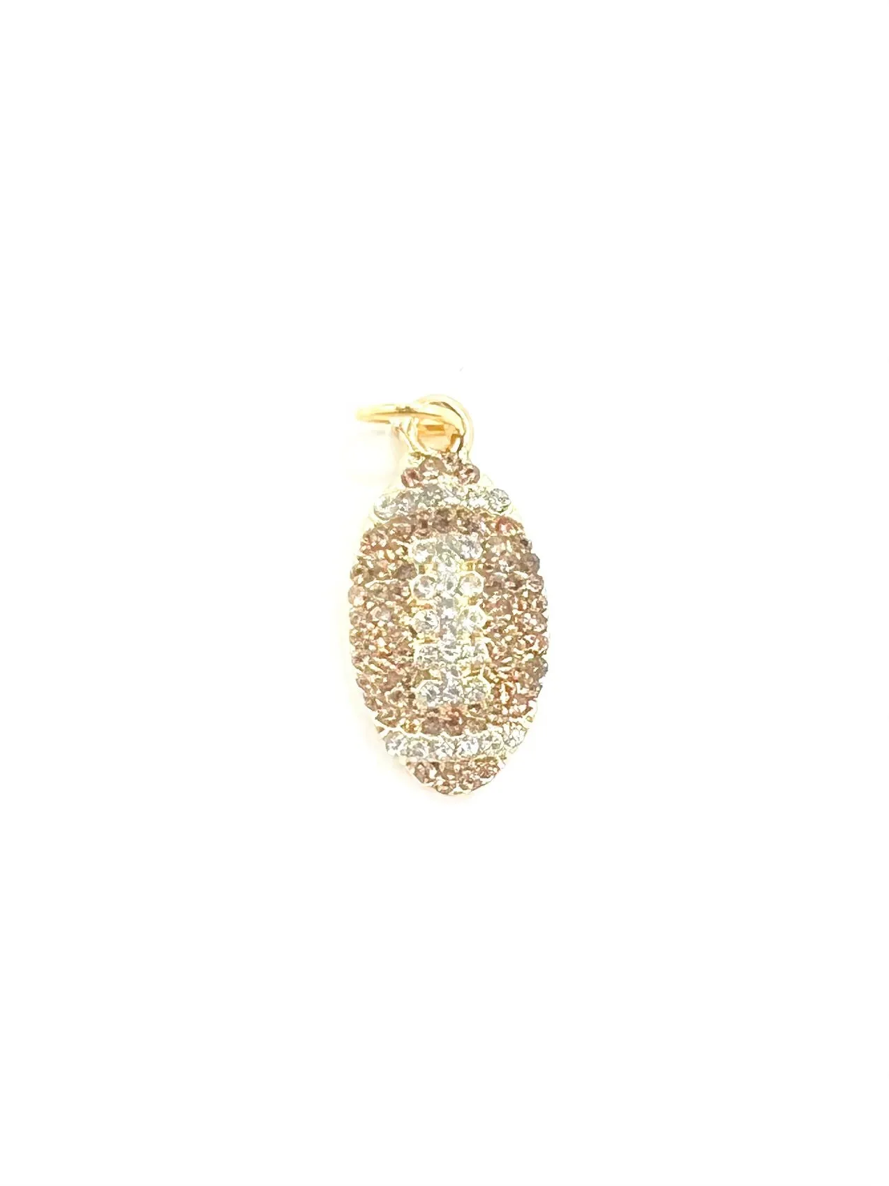 Game Day Bling Football Charm