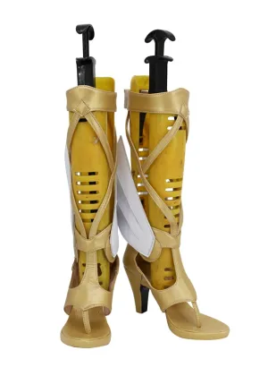 Game Overwatch (OW) Mercy Angela Ziegler Cosplay Shoes Boots Custom Made for Adult Men and Women Halloween Carnival