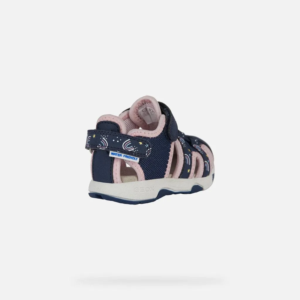 GEOX Toddler Multy Closed toe Sandals Navy/Light Pink