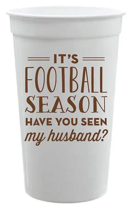 It's Football Season Plastic Cups