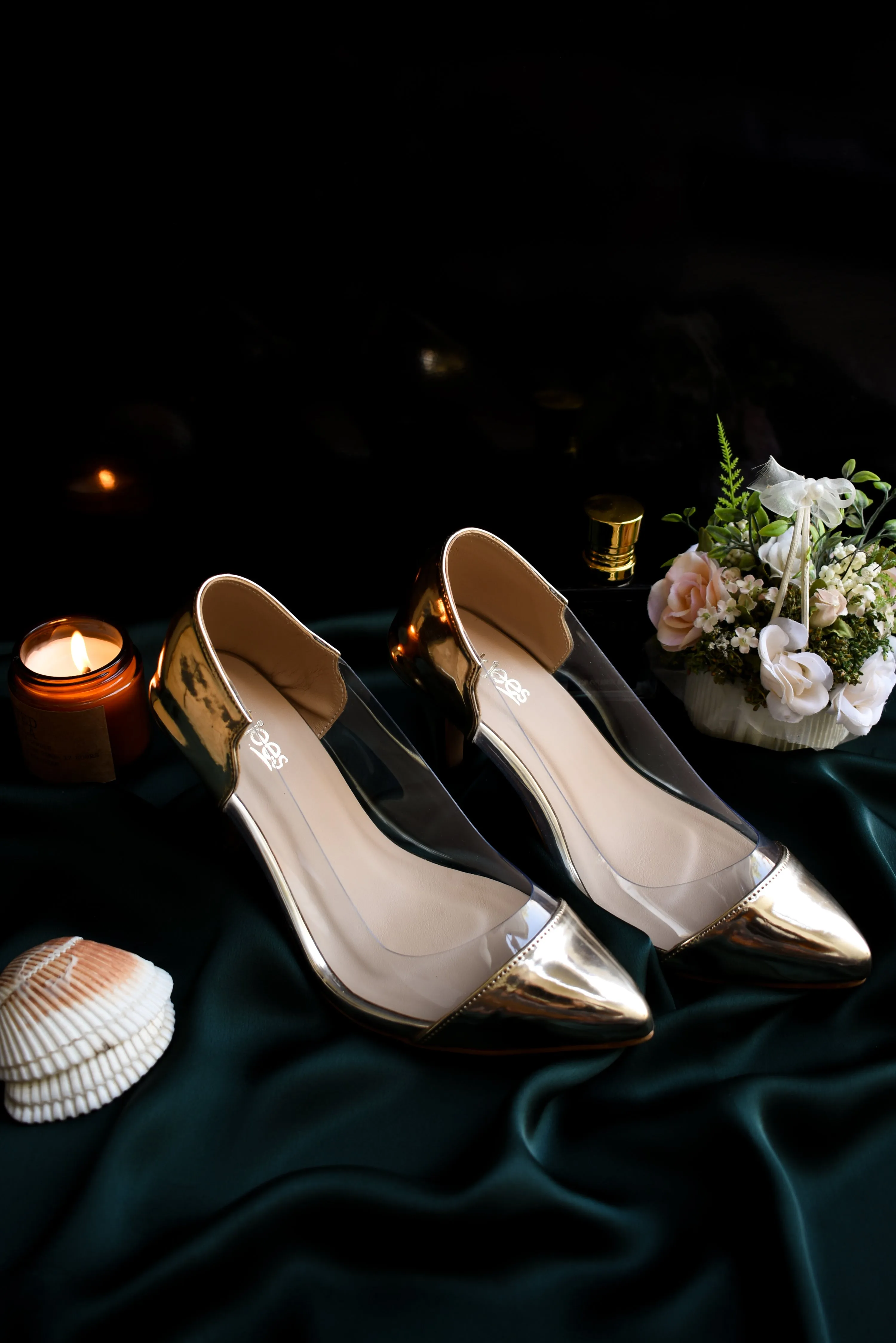 Jack Jees Dazzling Heels Golden