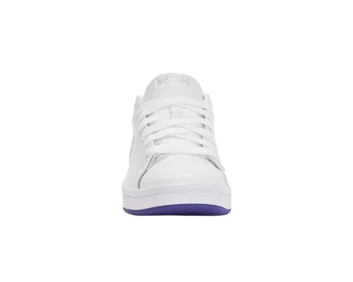 K-Swiss Women's Court Shield White Dawn Blue Blue Metallic Shoes