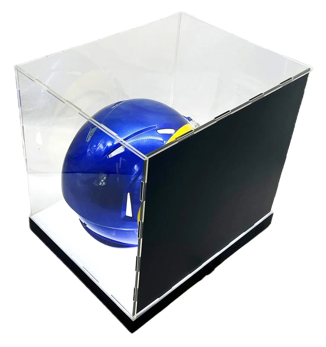 LED Lights Full Size Football Helmet or Sneakers Acrylic Display Case Showcase Box UV  Mirror Memorabilia Storage Box with Base Dustproof