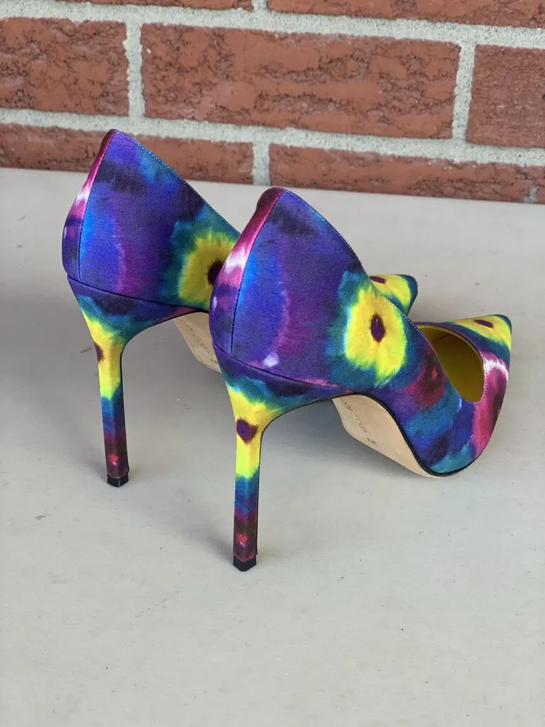 Manolo Blahnik tie dye heels 39