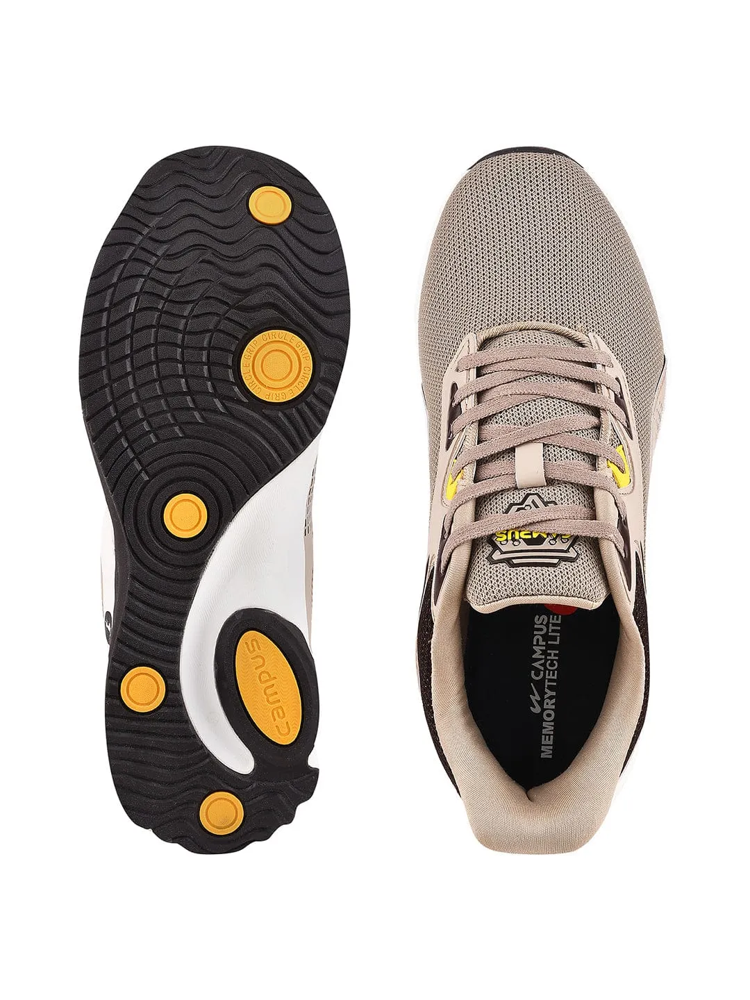 MARSHEL Beige Men's Running Shoes