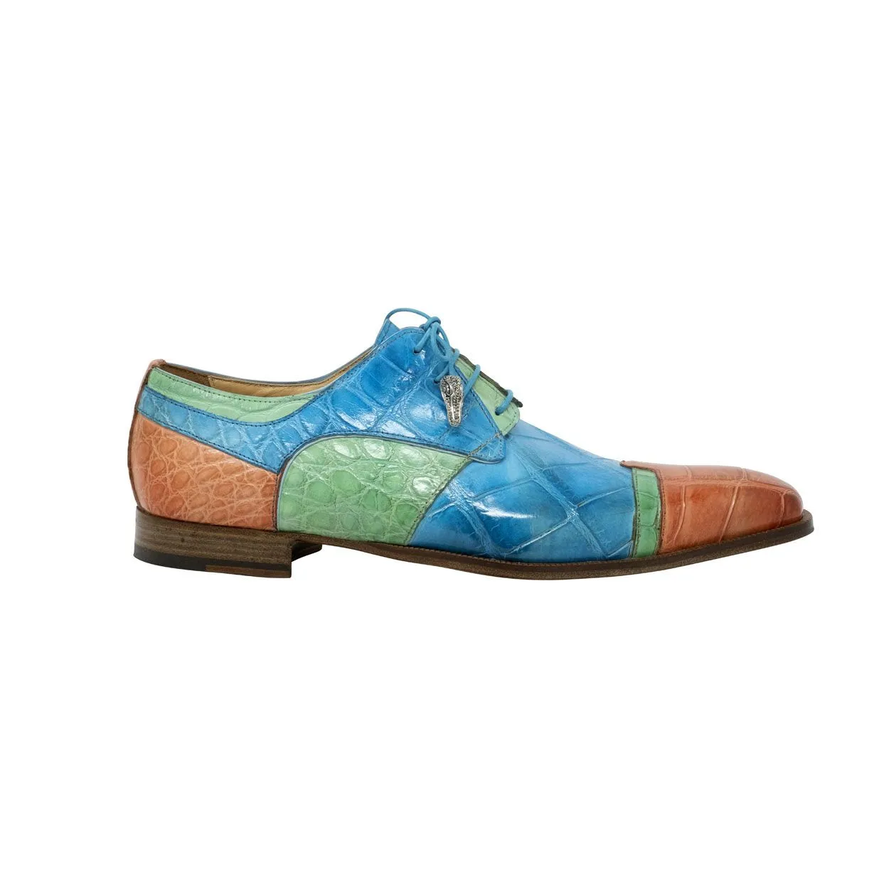 Mauri 4921 Stephen Men's Designer Shoes Multi Color Exotic Body Alligator Wing-tip Oxfords (MA5104)