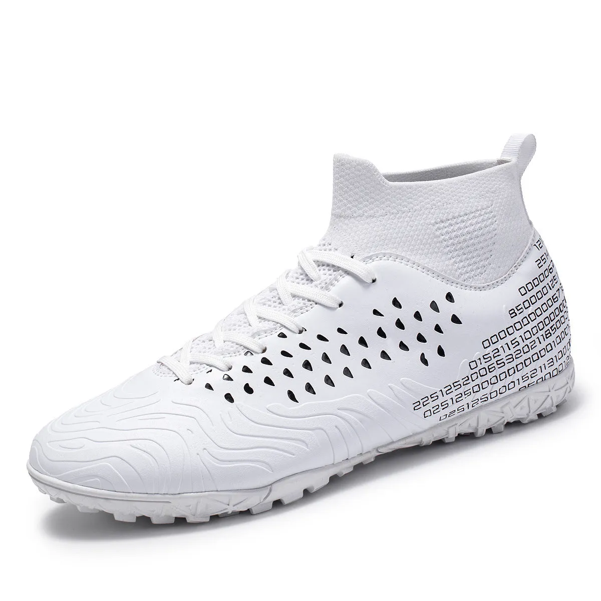 Men's  Synthetic Leather High-Top Football Turf Sports Shoes