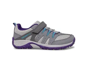 Merrell Kids Outback Low Sneakers- Grey/ Purple/ Turqoise