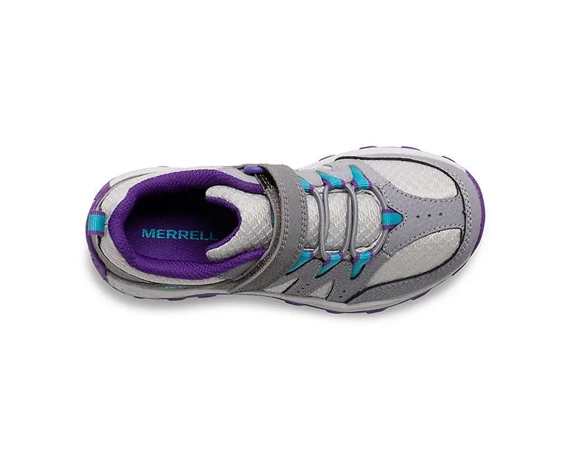 Merrell Kids Outback Low Sneakers- Grey/ Purple/ Turqoise