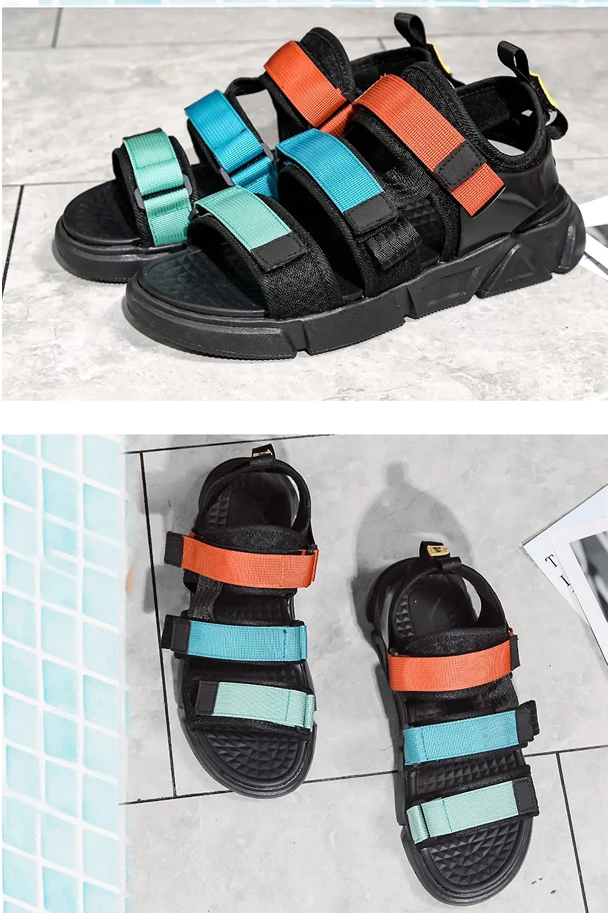 Multi Strap Chunky Sandals